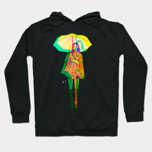 A woman with an umbrella Hoodie